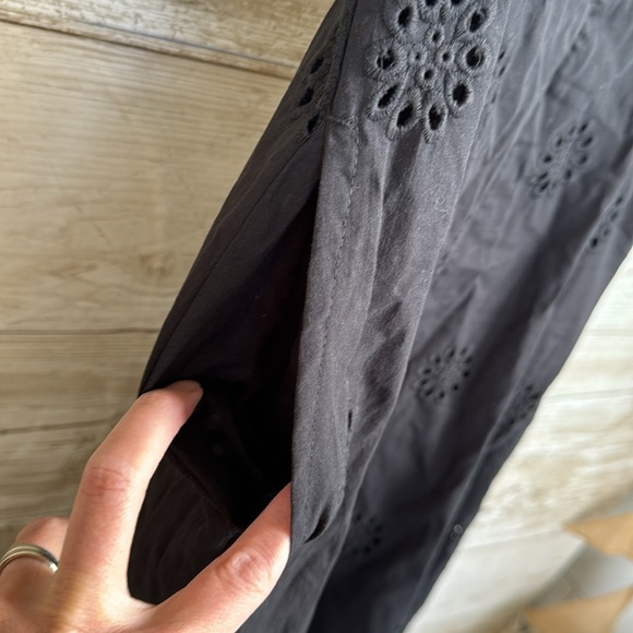 Free Assembly Women's Cotton Sleeveless Square Neck Eyelet Midi Dress Size M - Picture 7 of 10